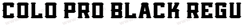 Colo Pro Black Regul字体转换